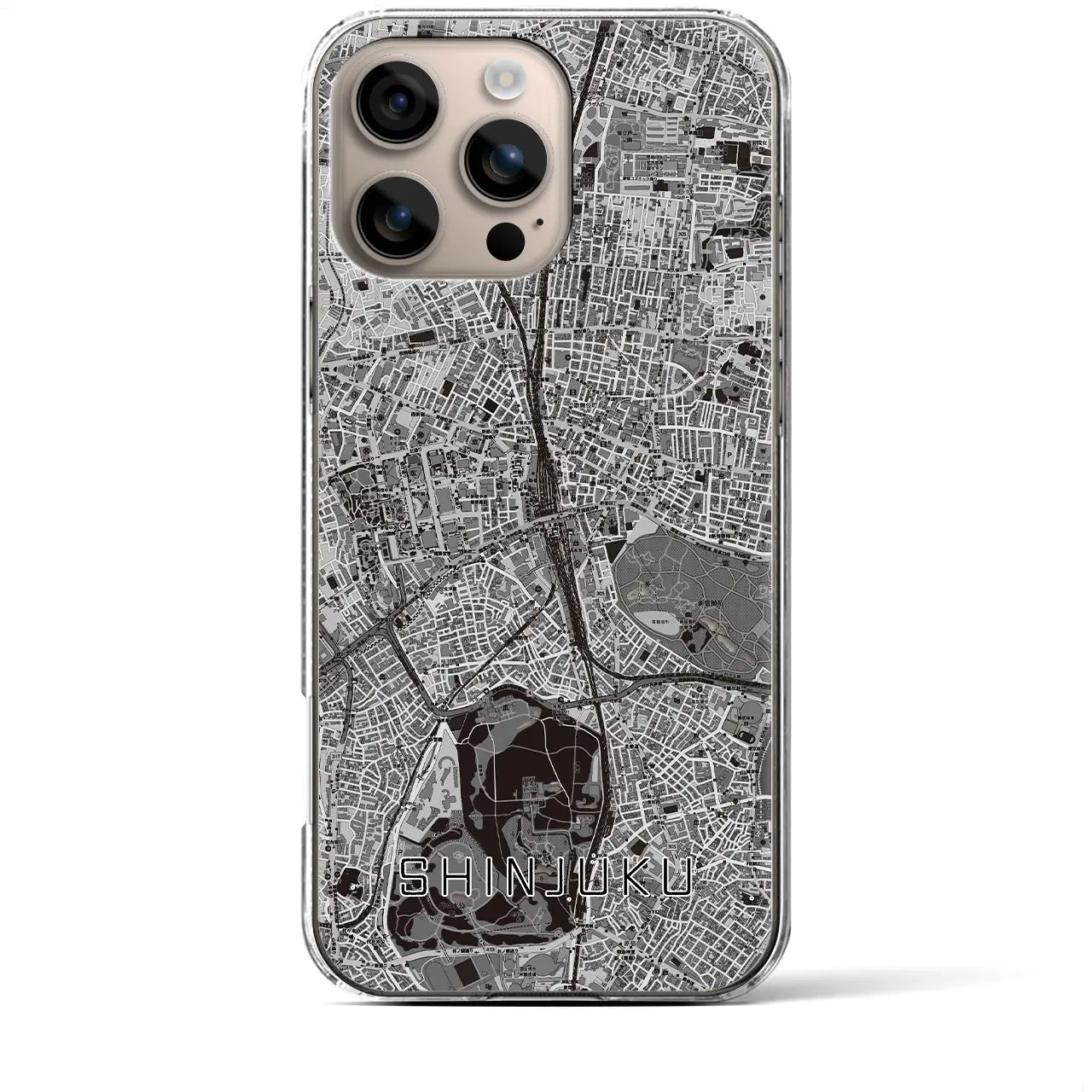 【新宿(東京都)】地図柄iPhoneケース(クリアタイプ)