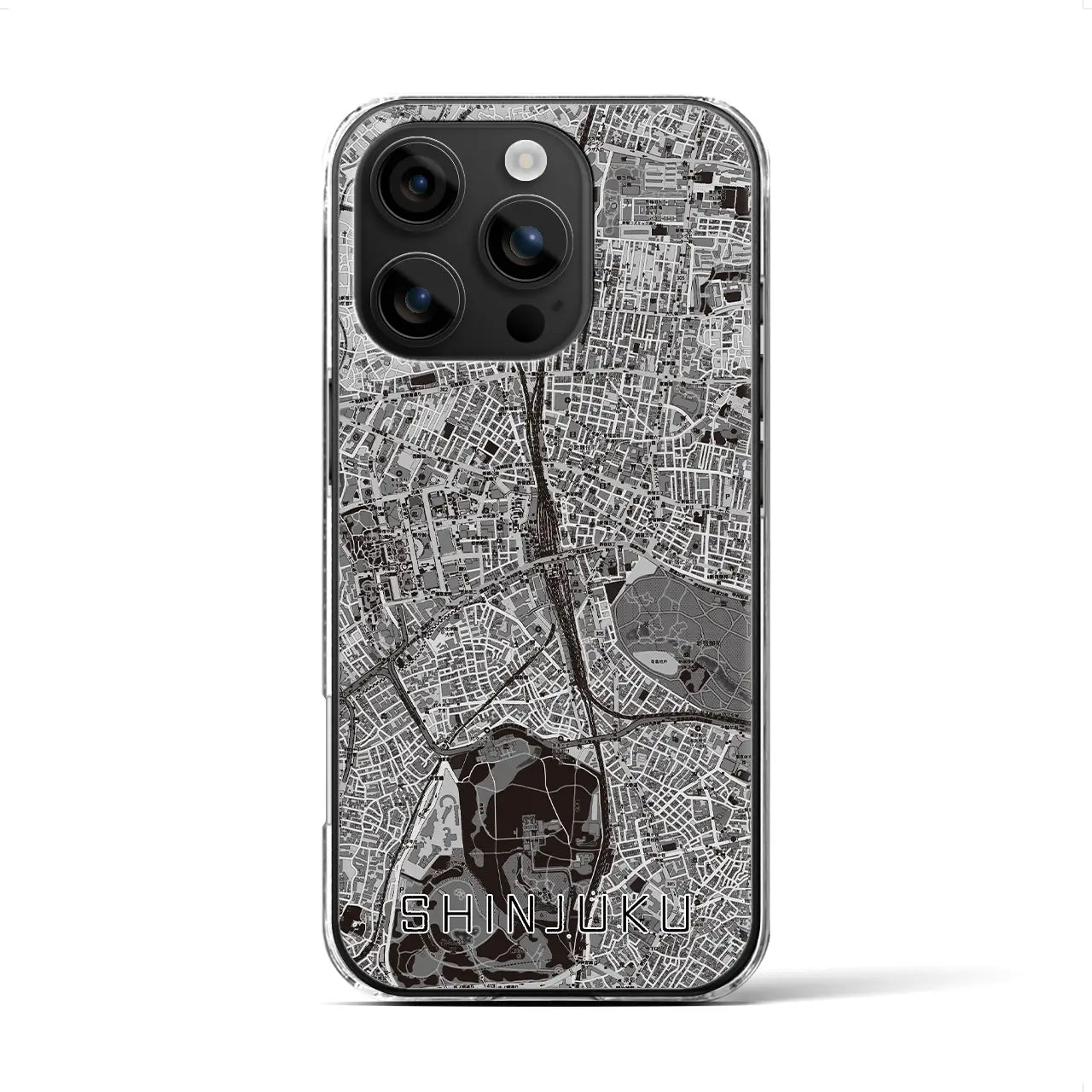 【新宿(東京都)】地図柄iPhoneケース(クリアタイプ)