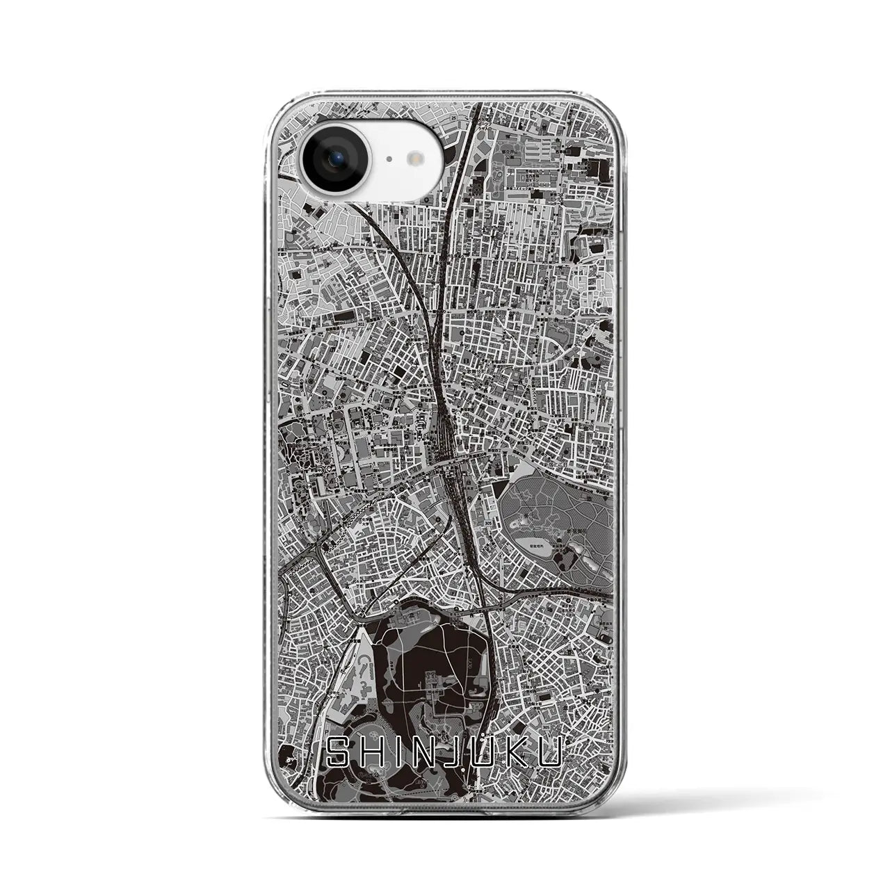 【新宿(東京都)】地図柄iPhoneケース(クリアタイプ)