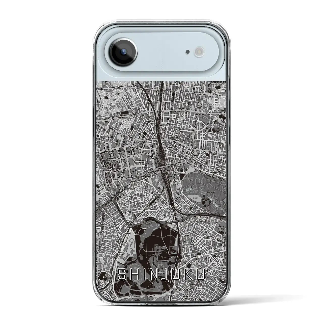 【新宿(東京都)】地図柄iPhoneケース(クリアタイプ)モノトーン・iPhone 17 Pro Max 用