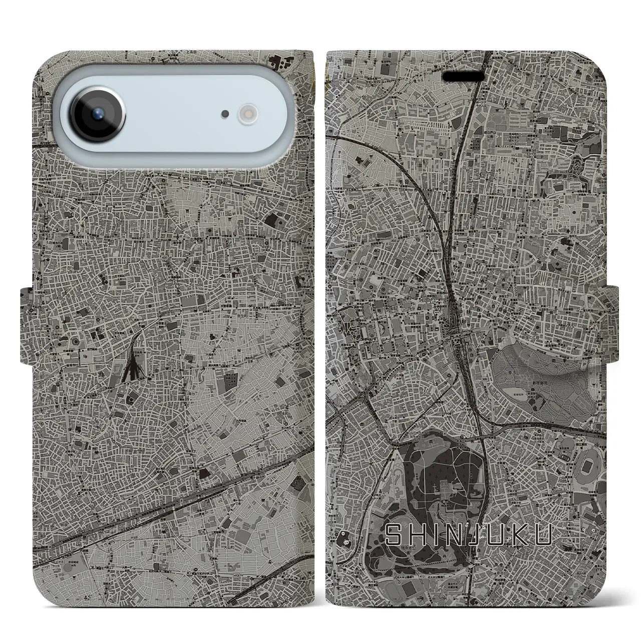 【新宿(東京都)】地図柄iPhoneケース(手帳タイプ)