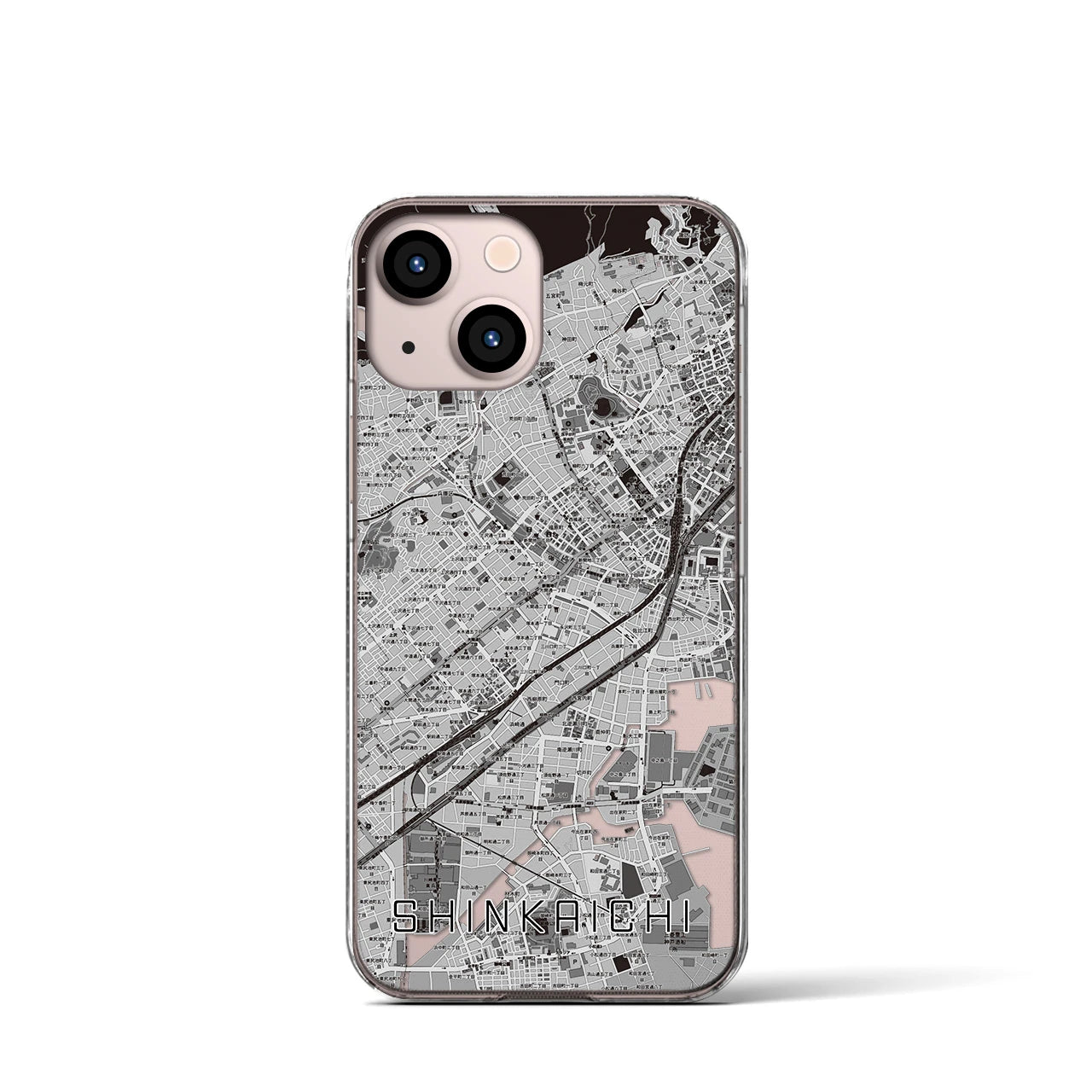 【新開地(兵庫県)】地図柄iPhoneケース(クリアタイプ)