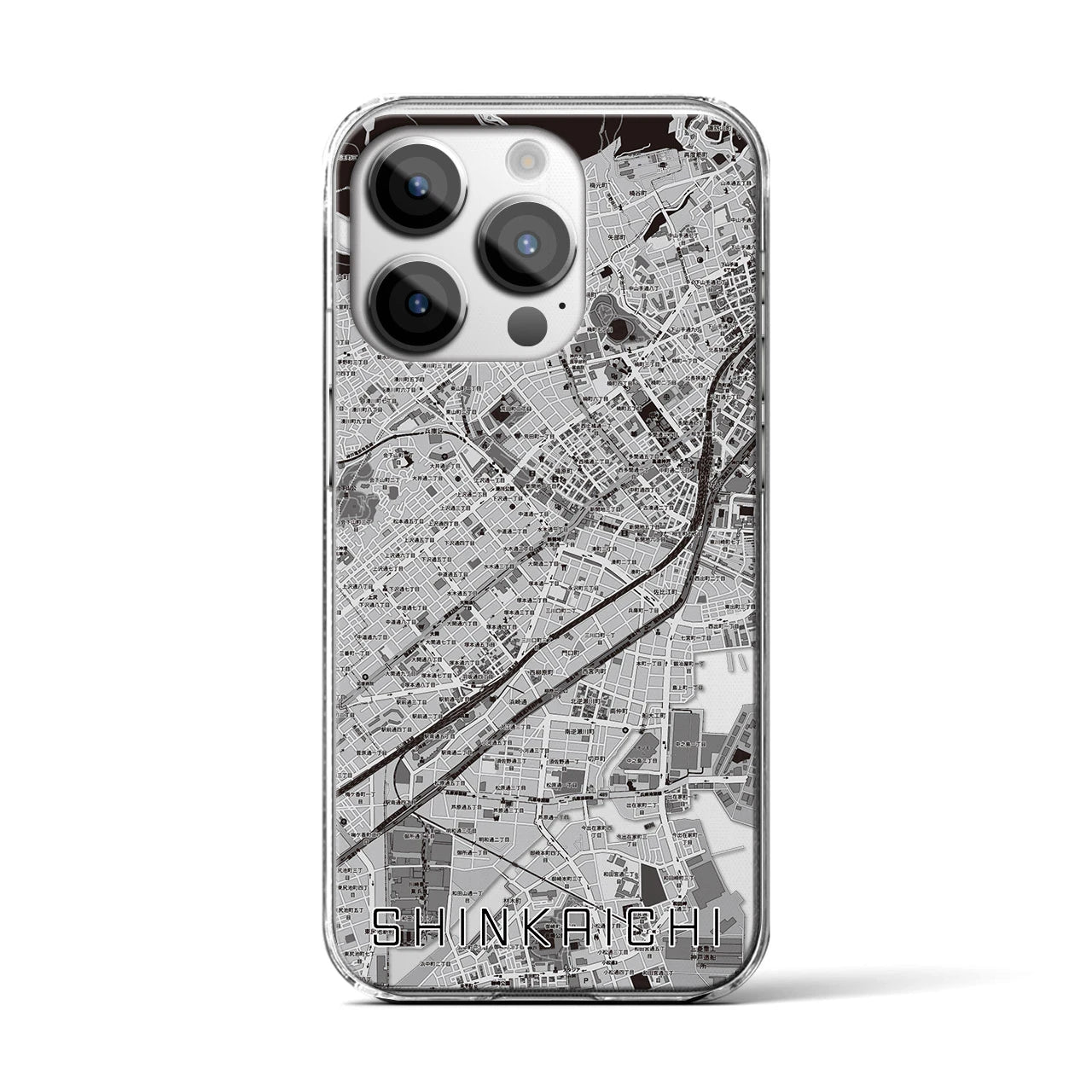 【新開地(兵庫県)】地図柄iPhoneケース(クリアタイプ)