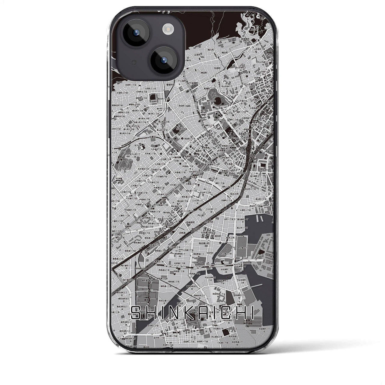 【新開地(兵庫県)】地図柄iPhoneケース(クリアタイプ)