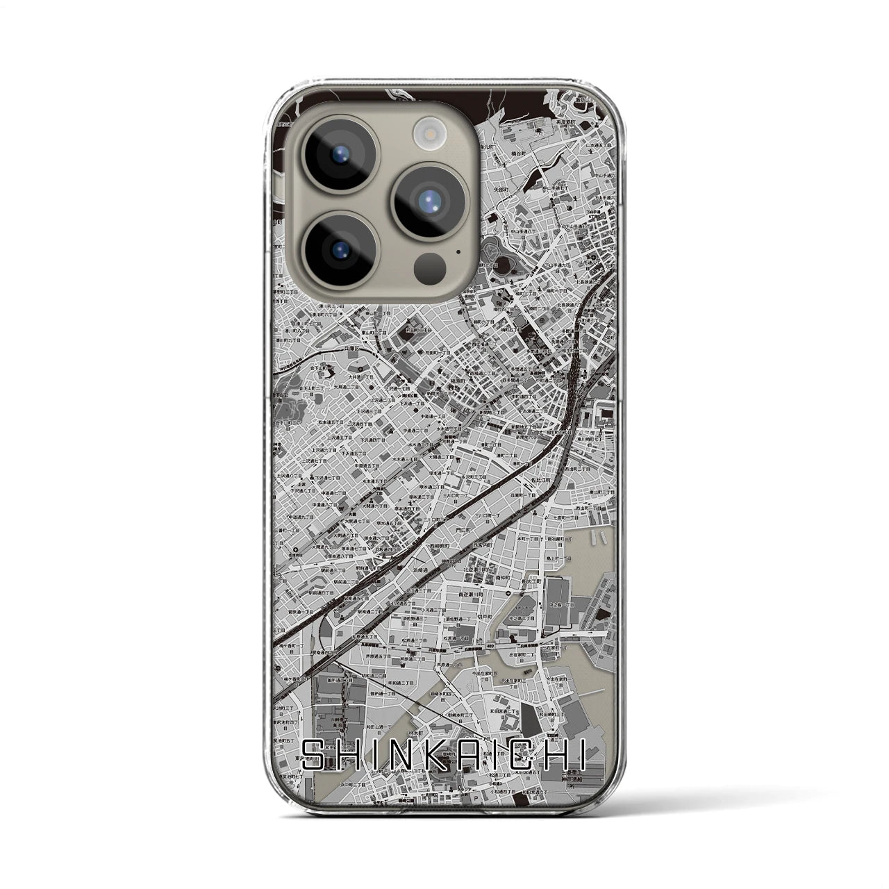 【新開地(兵庫県)】地図柄iPhoneケース(クリアタイプ)