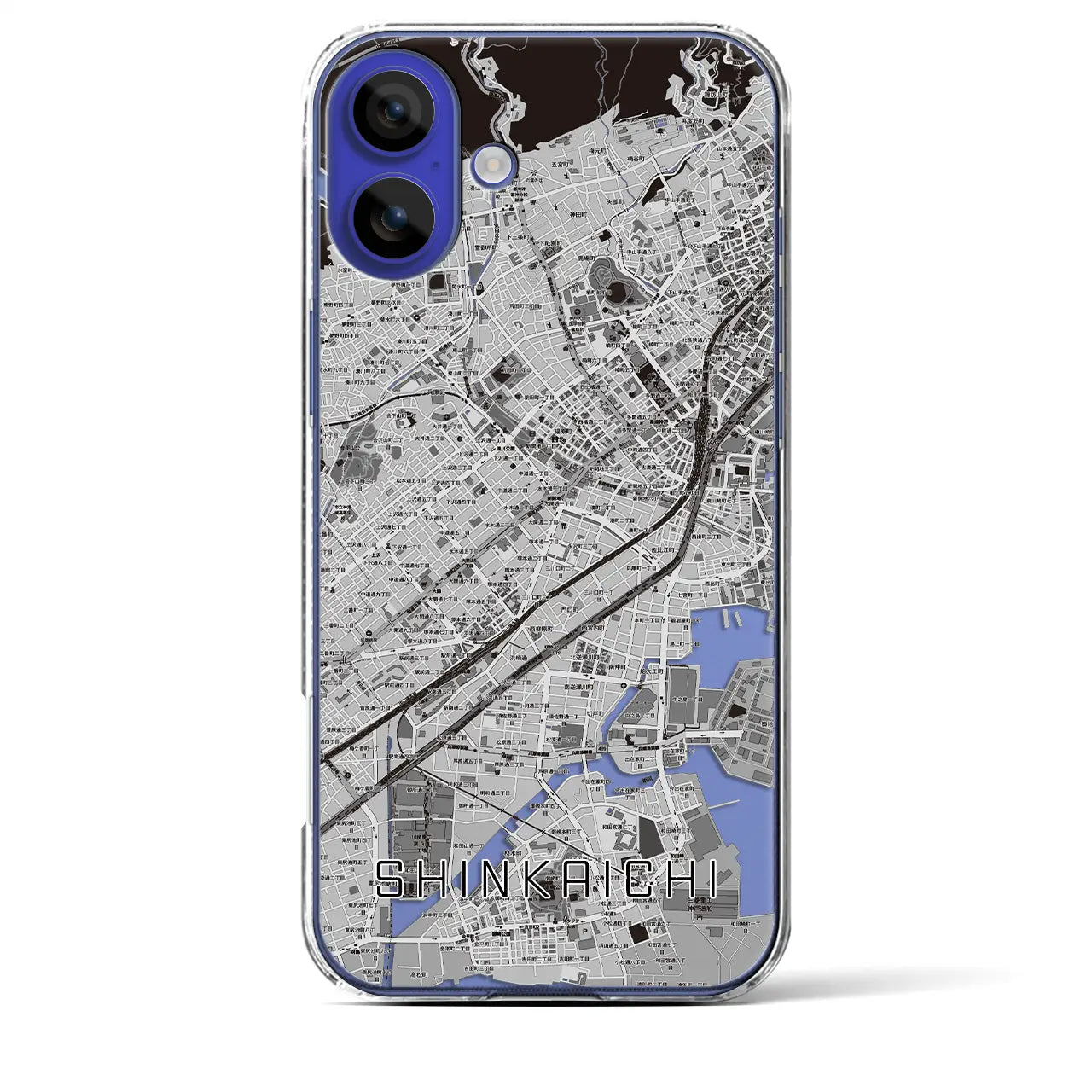 【新開地(兵庫県)】地図柄iPhoneケース(クリアタイプ)