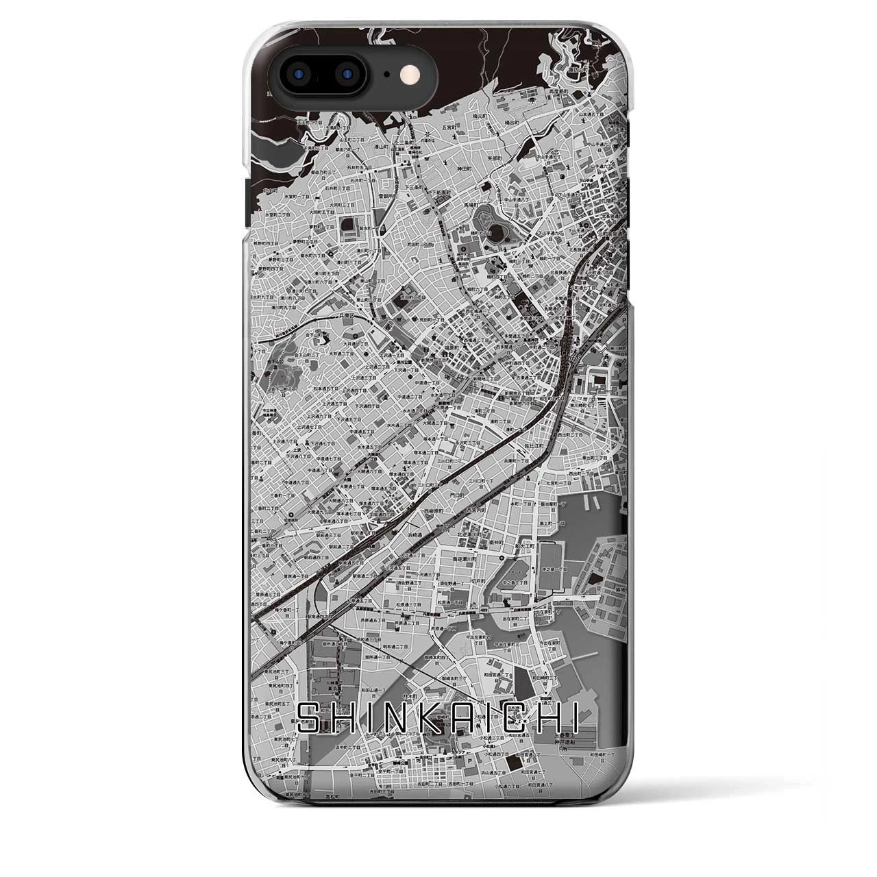【新開地(兵庫県)】地図柄iPhoneケース(クリアタイプ)