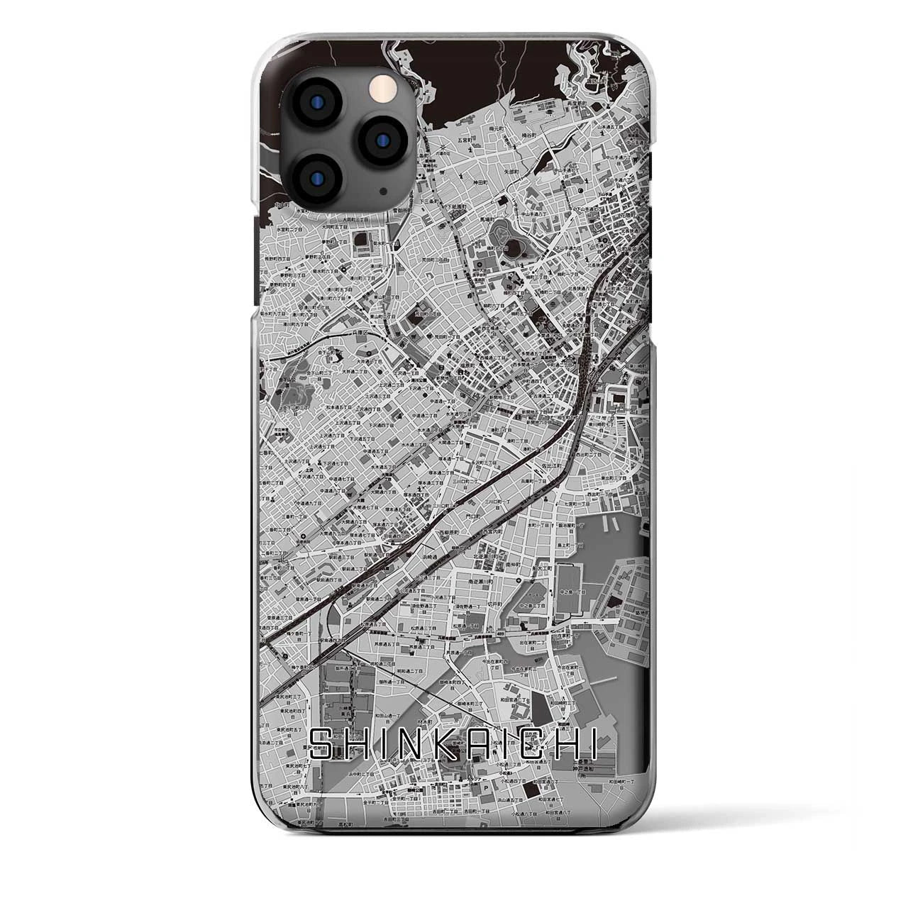 【新開地(兵庫県)】地図柄iPhoneケース(クリアタイプ)