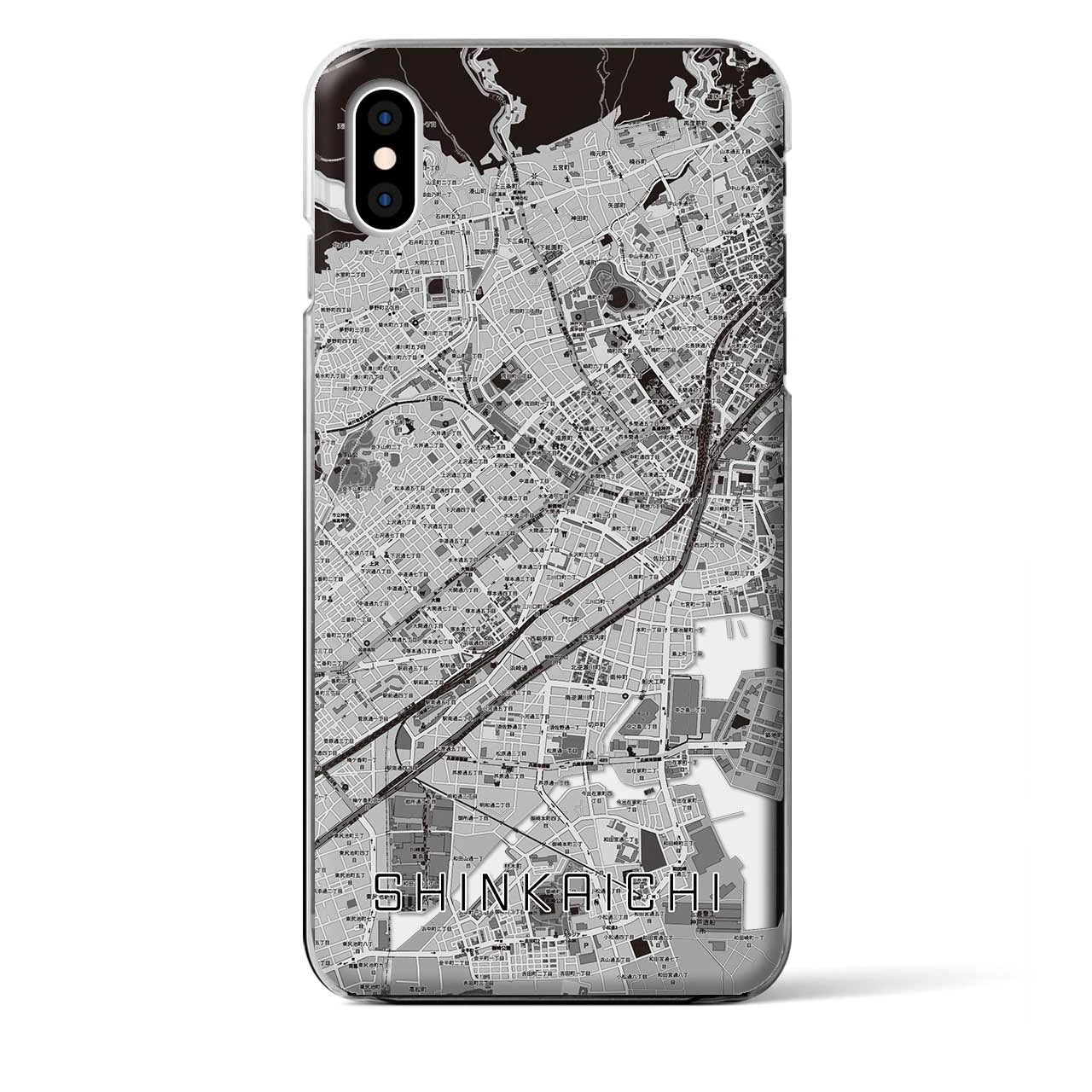 【新開地(兵庫県)】地図柄iPhoneケース(クリアタイプ)