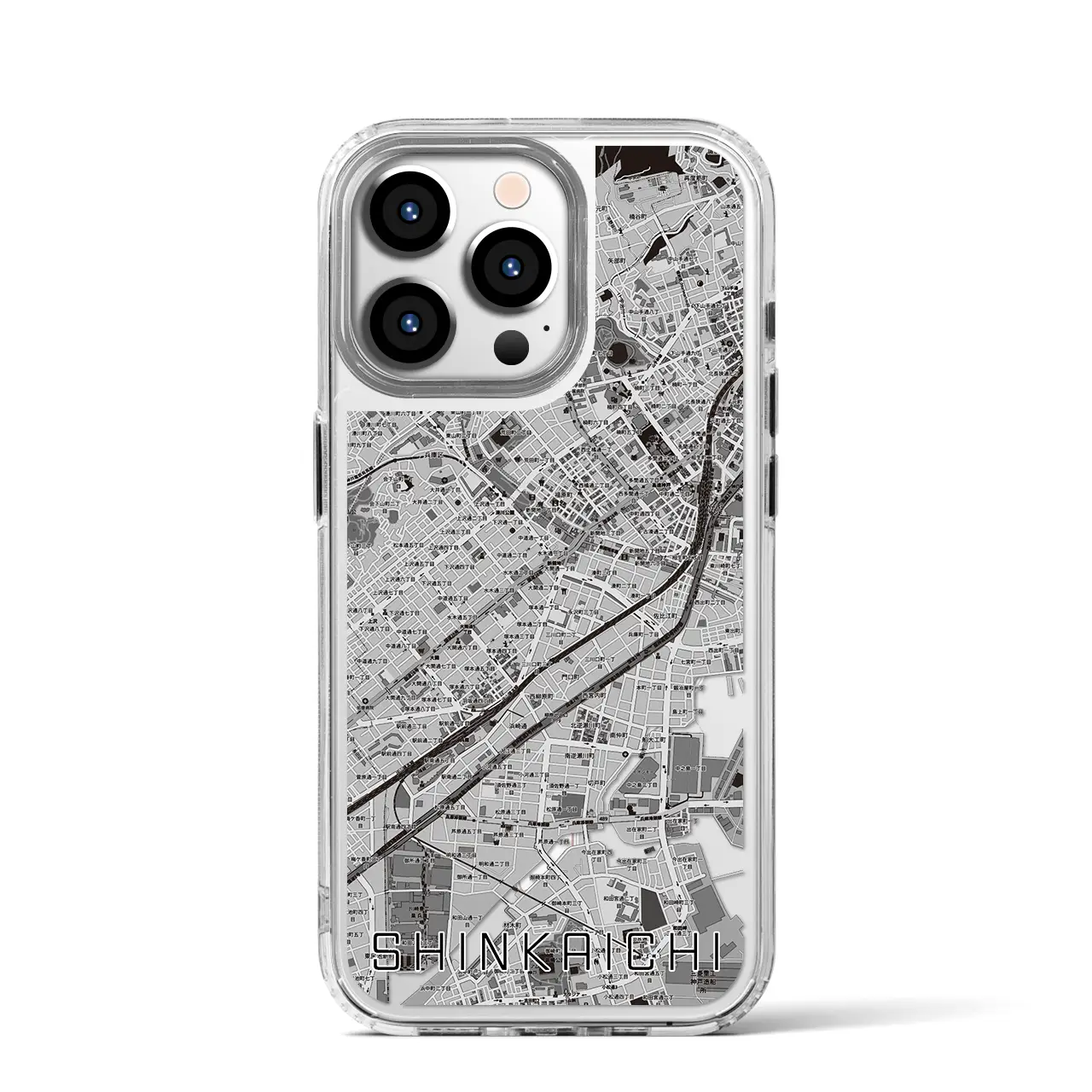 【新開地(兵庫県)】地図柄iPhoneケース(MagSafeタイプ)