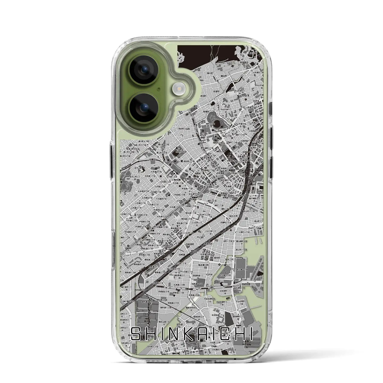 【新開地(兵庫県)】地図柄iPhoneケース(MagSafeタイプ)