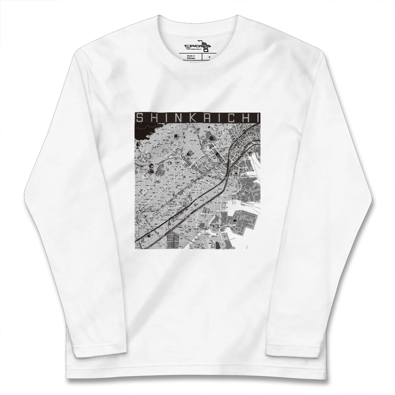 【新開地(兵庫県)】地図柄ロングスリーブTシャツ