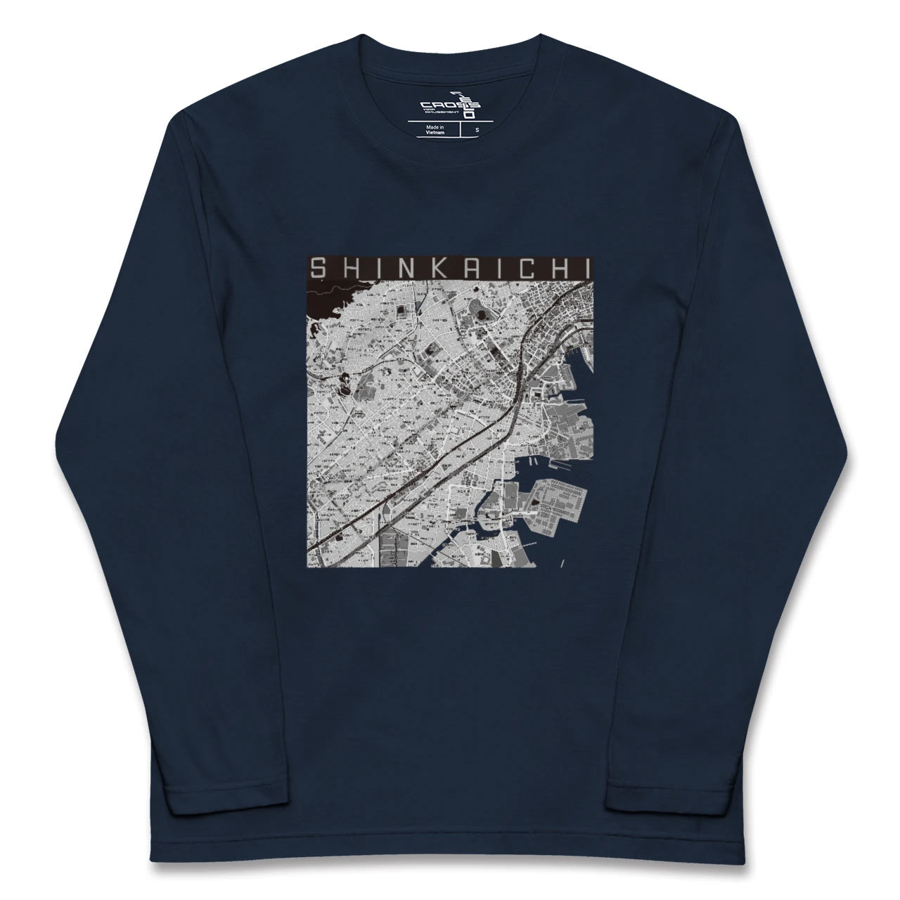 【新開地(兵庫県)】地図柄ロングスリーブTシャツ