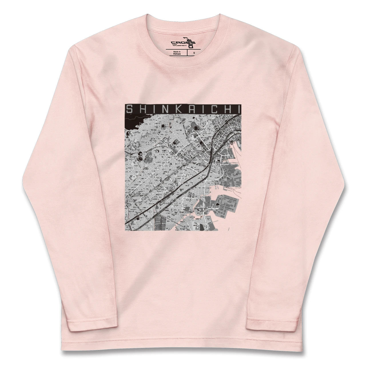 【新開地(兵庫県)】地図柄ロングスリーブTシャツ