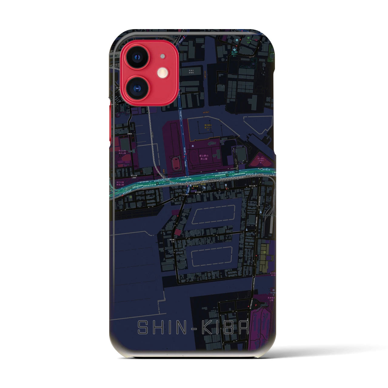 【新木場(東京都)】地図柄iPhoneケース(バックカバータイプ)