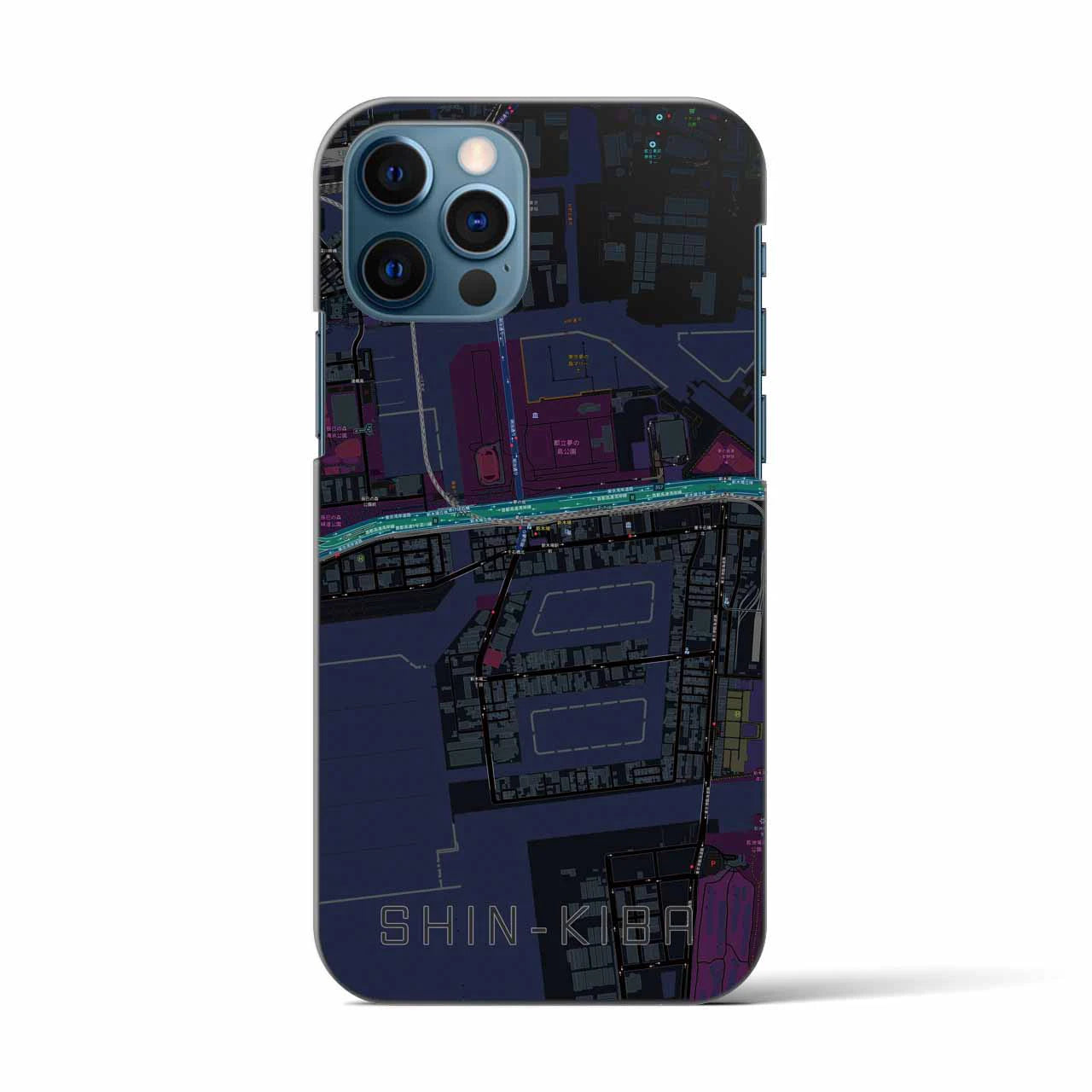 【新木場(東京都)】地図柄iPhoneケース(バックカバータイプ)