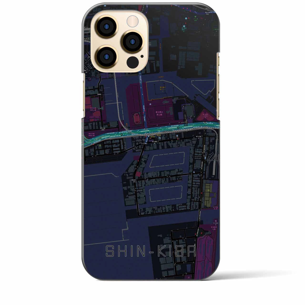 【新木場(東京都)】地図柄iPhoneケース(バックカバータイプ)