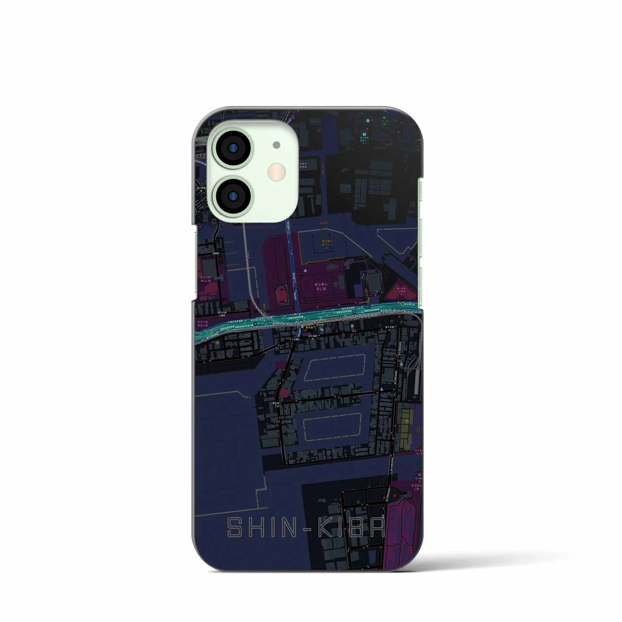 【新木場(東京都)】地図柄iPhoneケース(バックカバータイプ)