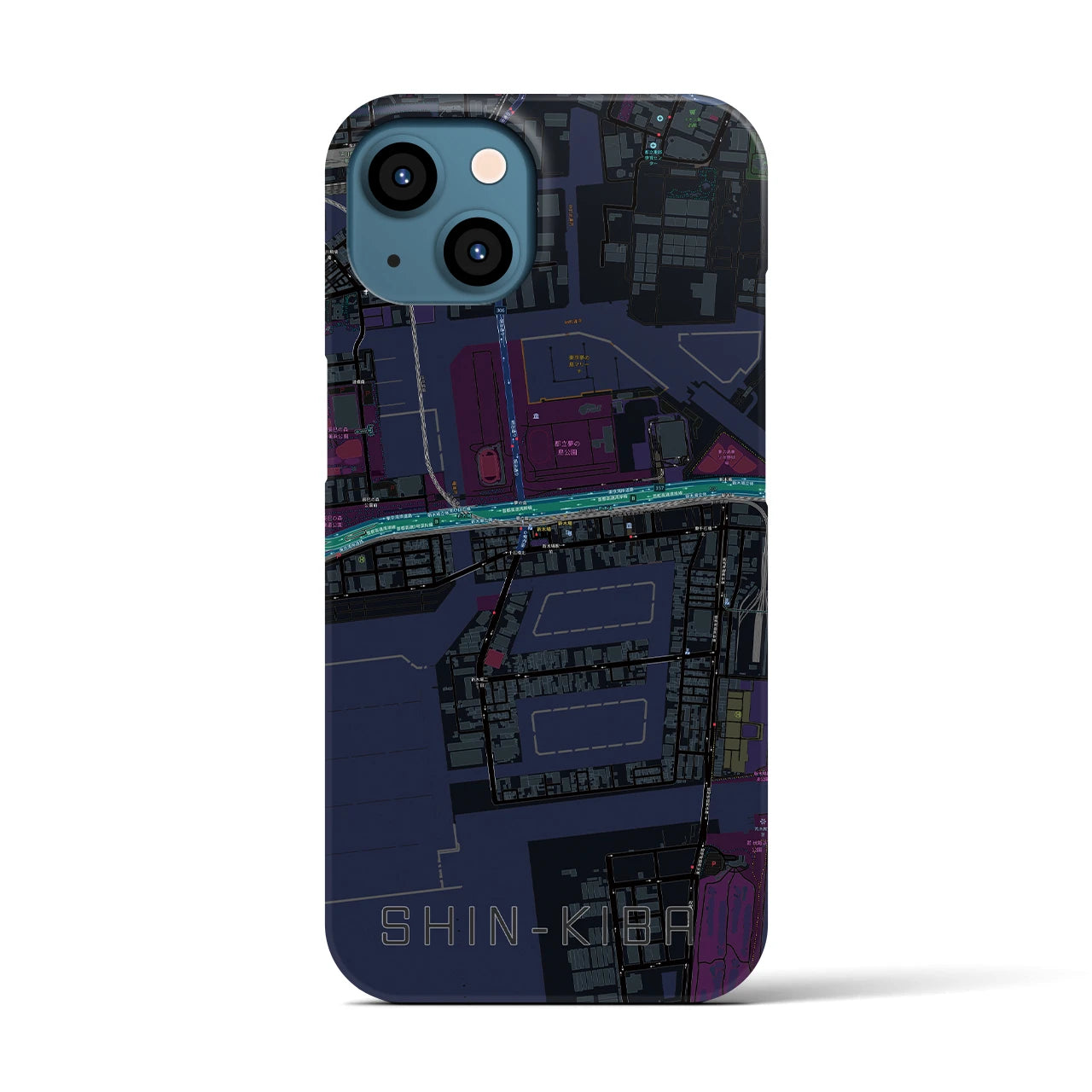【新木場(東京都)】地図柄iPhoneケース(バックカバータイプ)