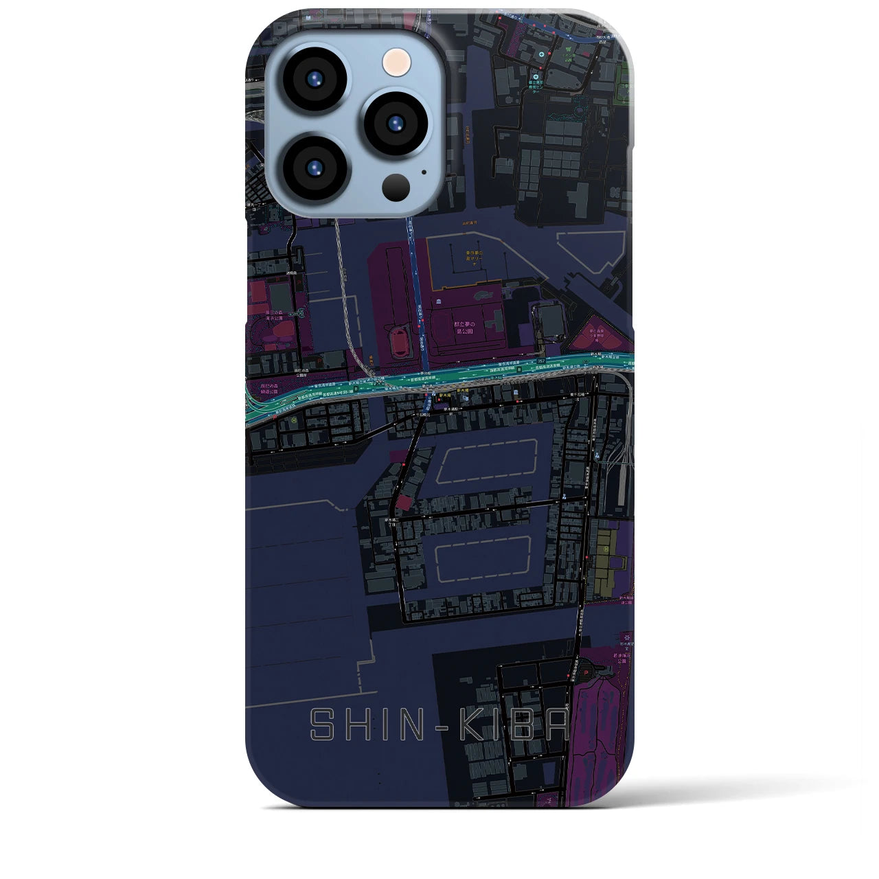 【新木場(東京都)】地図柄iPhoneケース(バックカバータイプ)