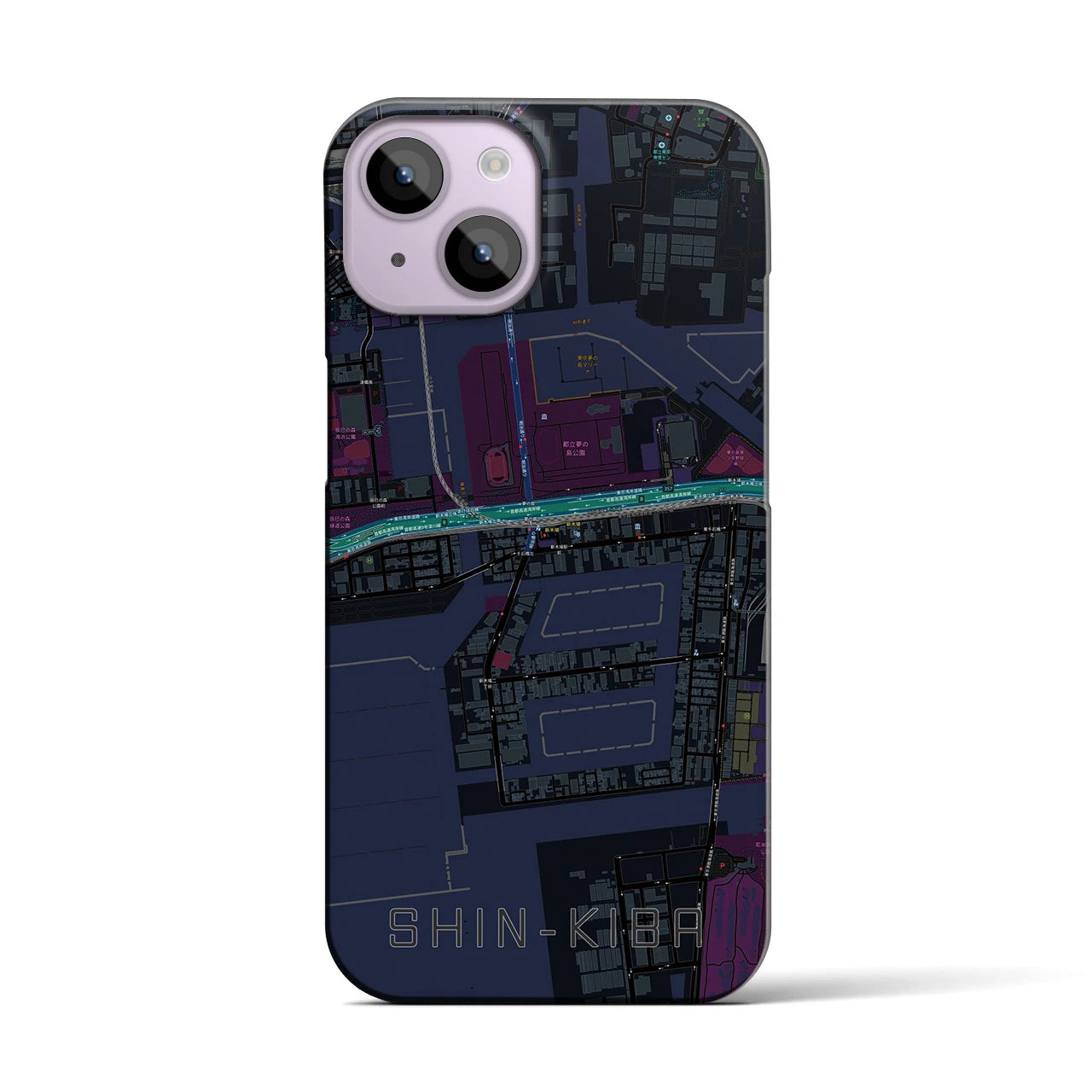 【新木場(東京都)】地図柄iPhoneケース(バックカバータイプ)