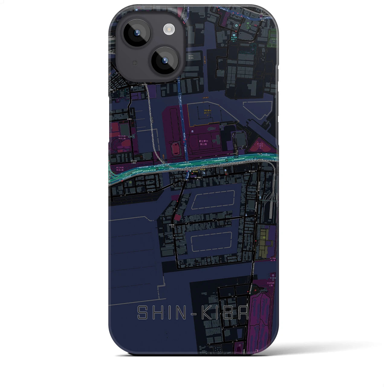 【新木場(東京都)】地図柄iPhoneケース(バックカバータイプ)