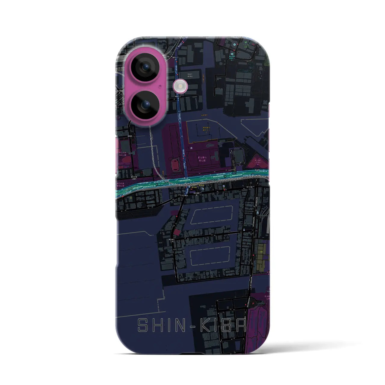 【新木場(東京都)】地図柄iPhoneケース(バックカバータイプ)