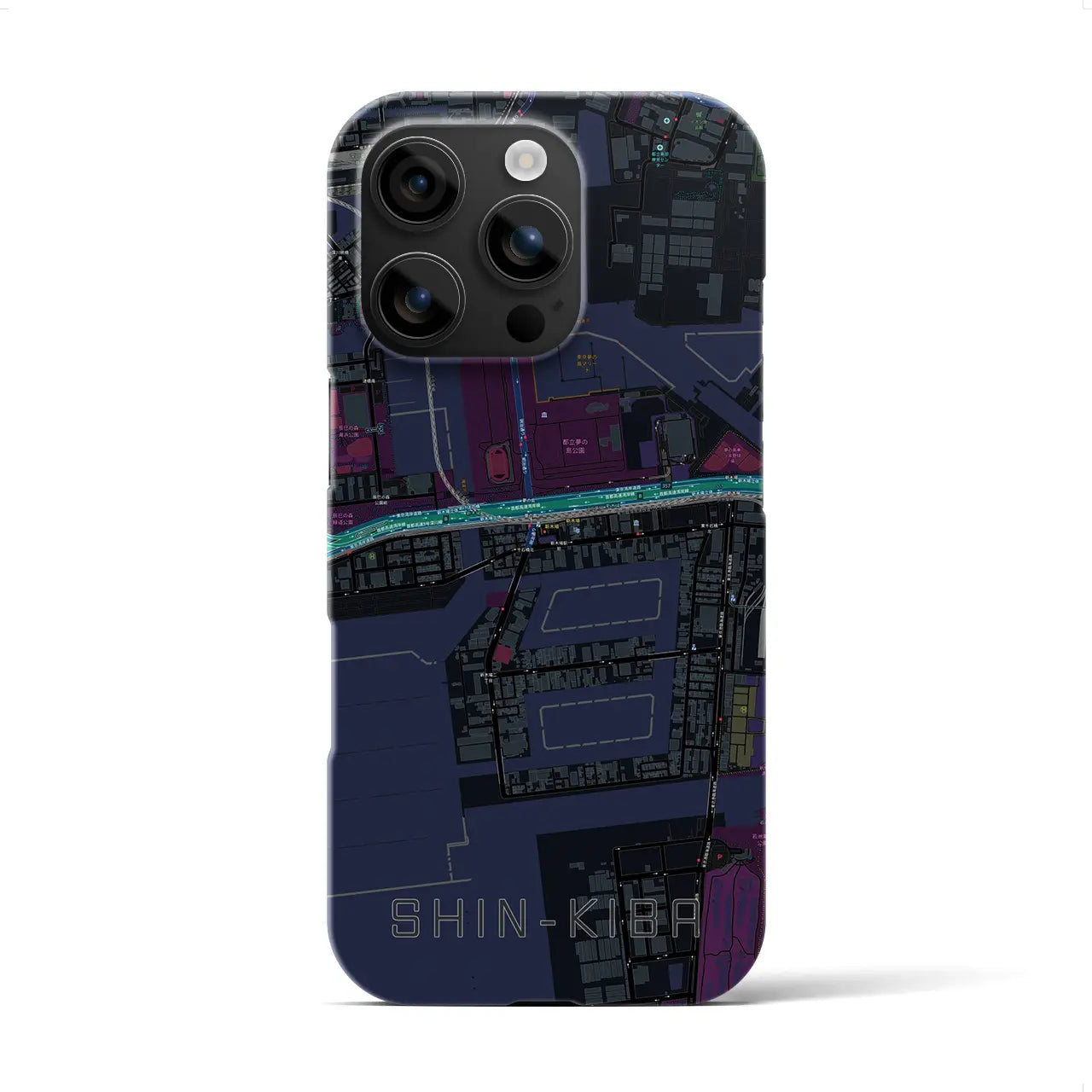 【新木場(東京都)】地図柄iPhoneケース(バックカバータイプ)