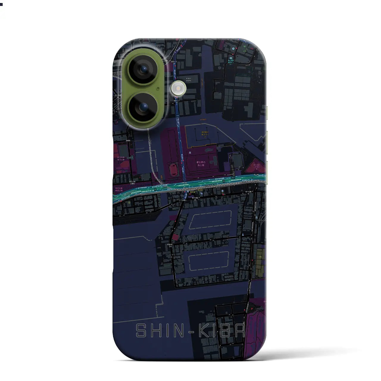 【新木場(東京都)】地図柄iPhoneケース(バックカバータイプ)