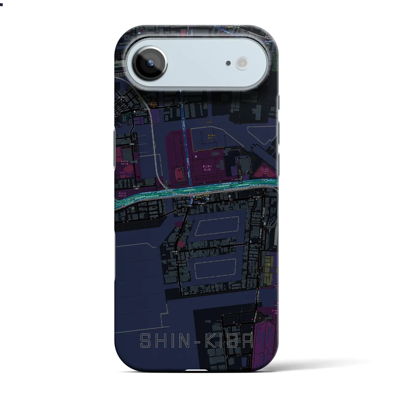 【新木場(東京都)】地図柄iPhoneケース(バックカバータイプ)