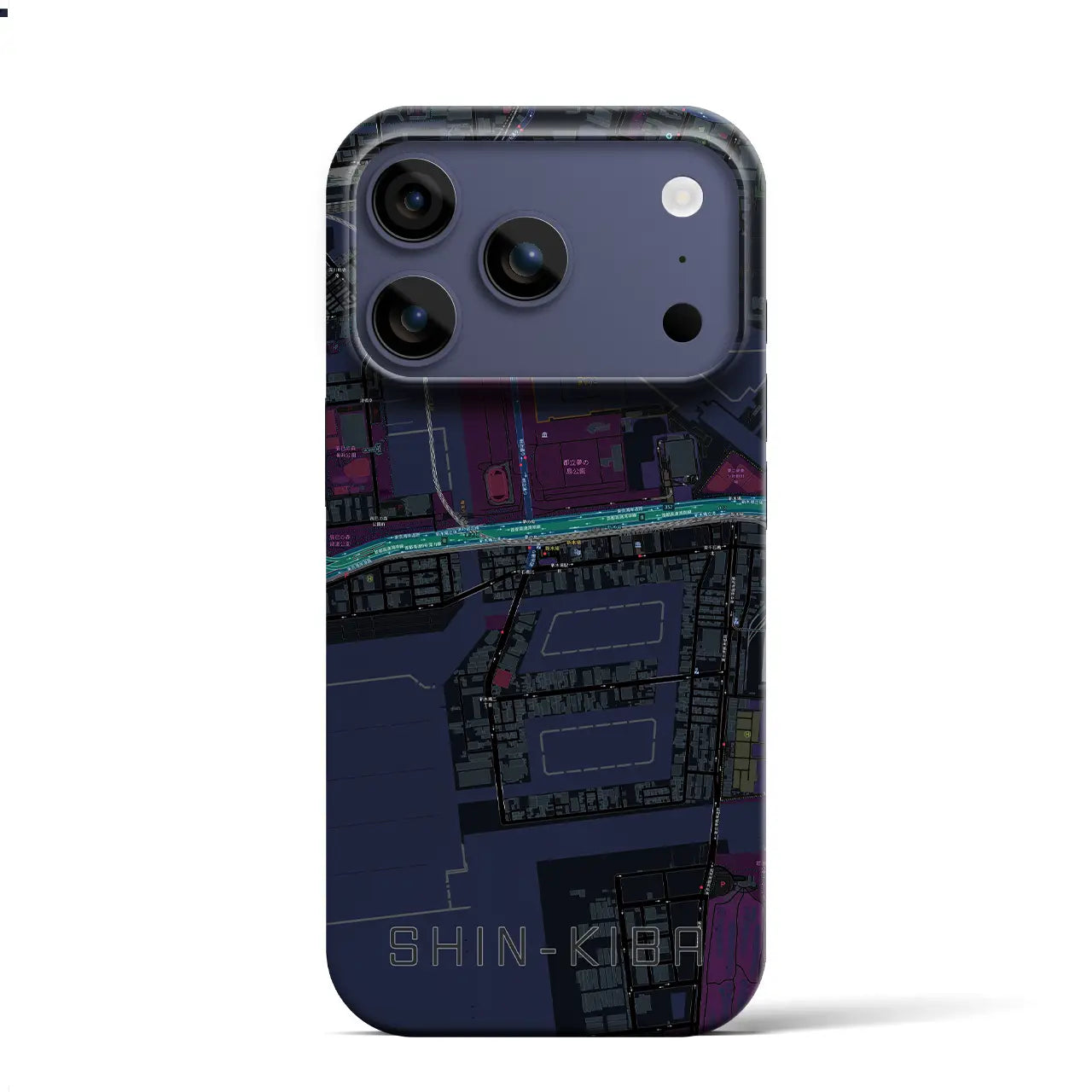 【新木場(東京都)】地図柄iPhoneケース(バックカバータイプ)