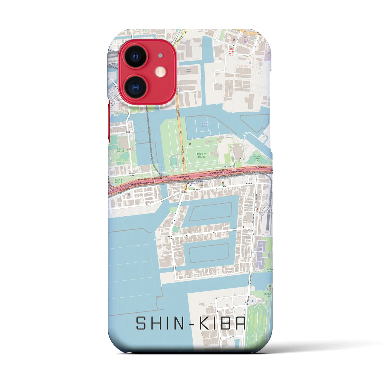 【新木場(東京都)】地図柄iPhoneケース(バックカバータイプ)