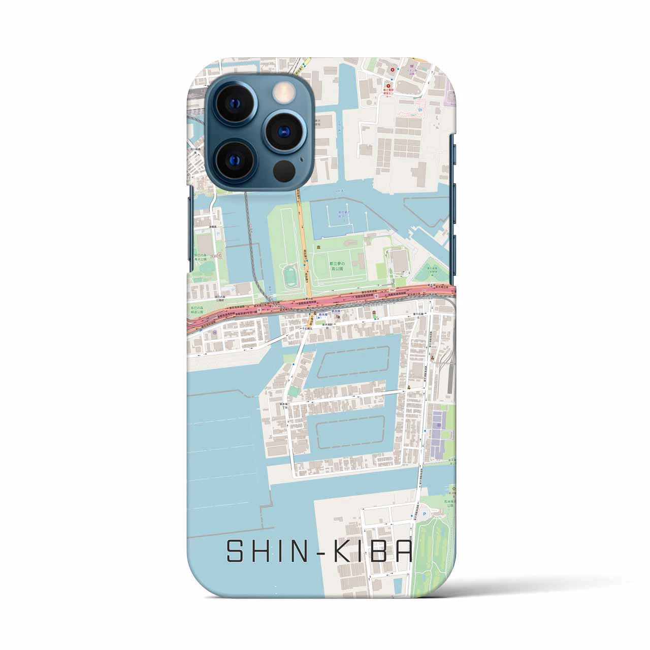 【新木場(東京都)】地図柄iPhoneケース(バックカバータイプ)