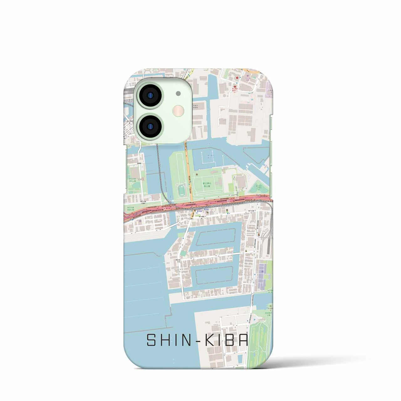 【新木場(東京都)】地図柄iPhoneケース(バックカバータイプ)