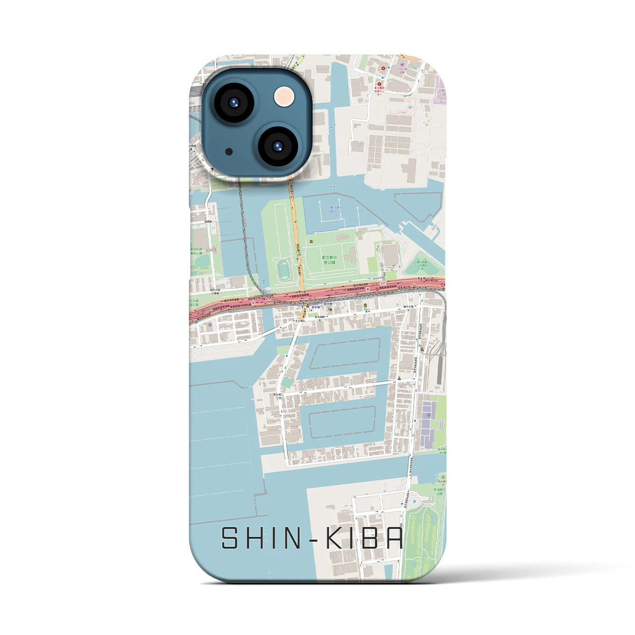 【新木場(東京都)】地図柄iPhoneケース(バックカバータイプ)