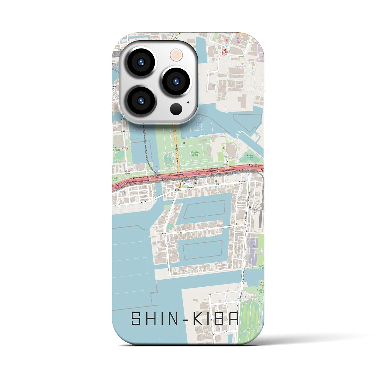 【新木場(東京都)】地図柄iPhoneケース(バックカバータイプ)
