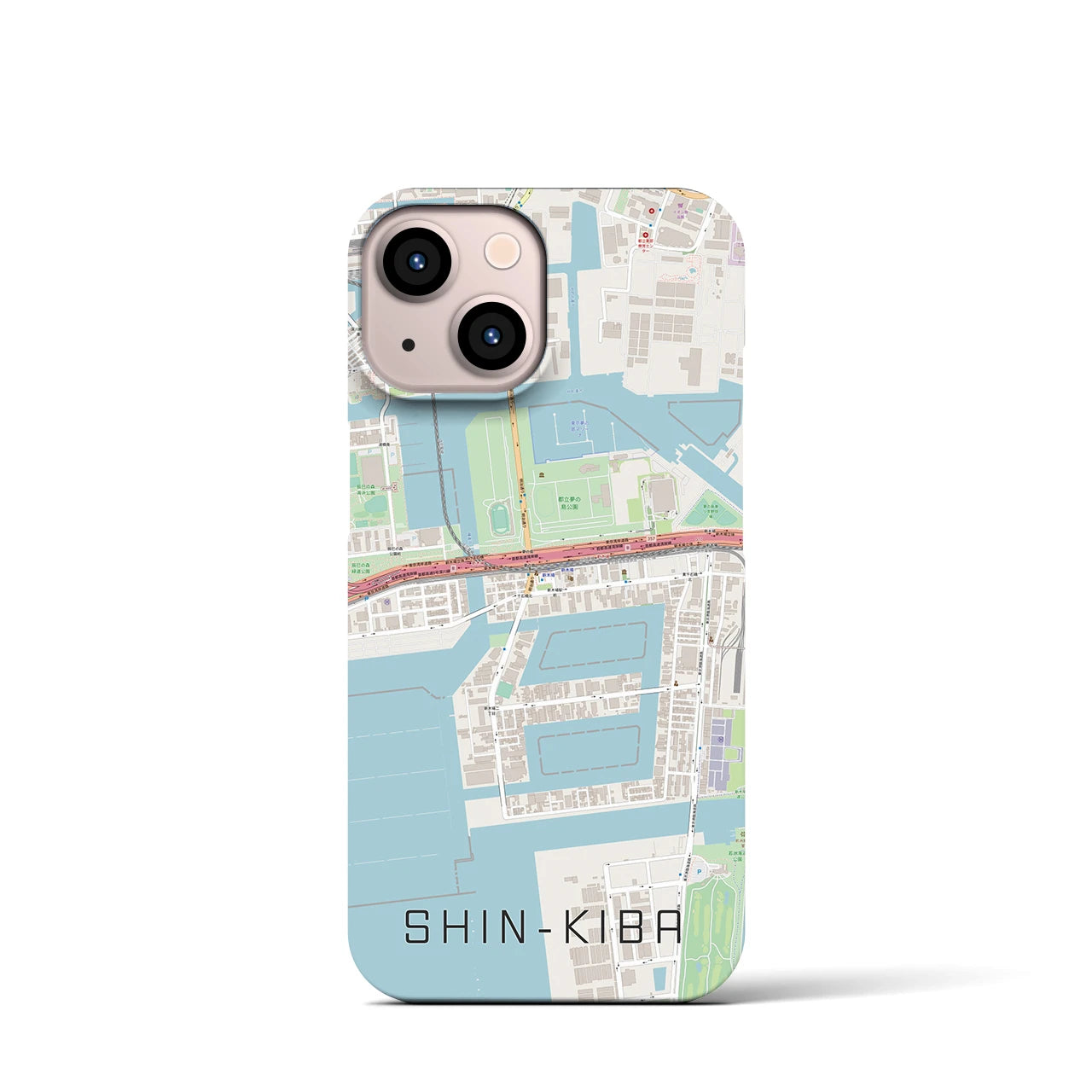 【新木場(東京都)】地図柄iPhoneケース(バックカバータイプ)