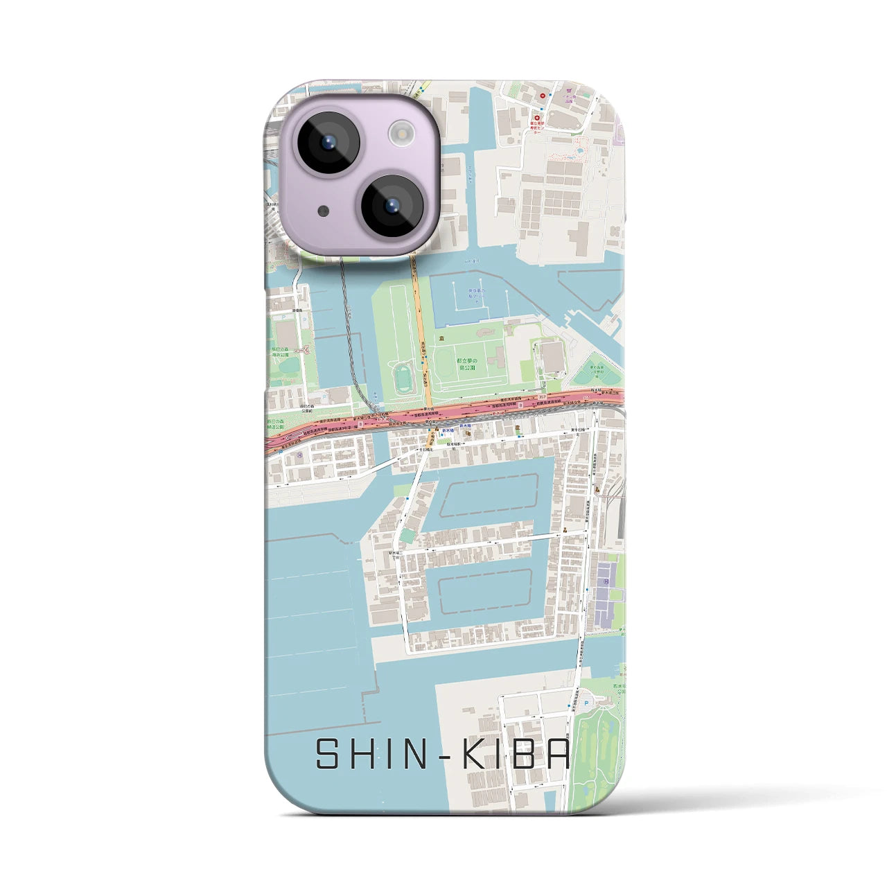 【新木場(東京都)】地図柄iPhoneケース(バックカバータイプ)