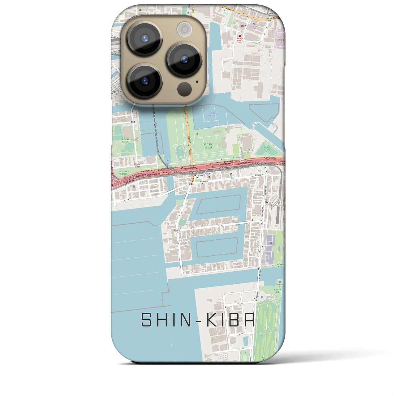 【新木場(東京都)】地図柄iPhoneケース(バックカバータイプ)