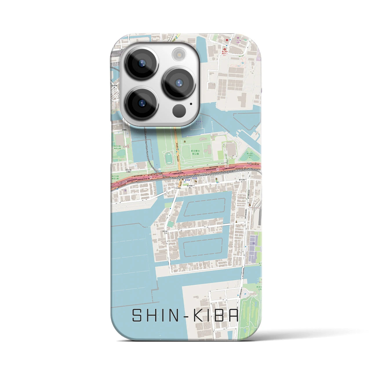 【新木場(東京都)】地図柄iPhoneケース(バックカバータイプ)