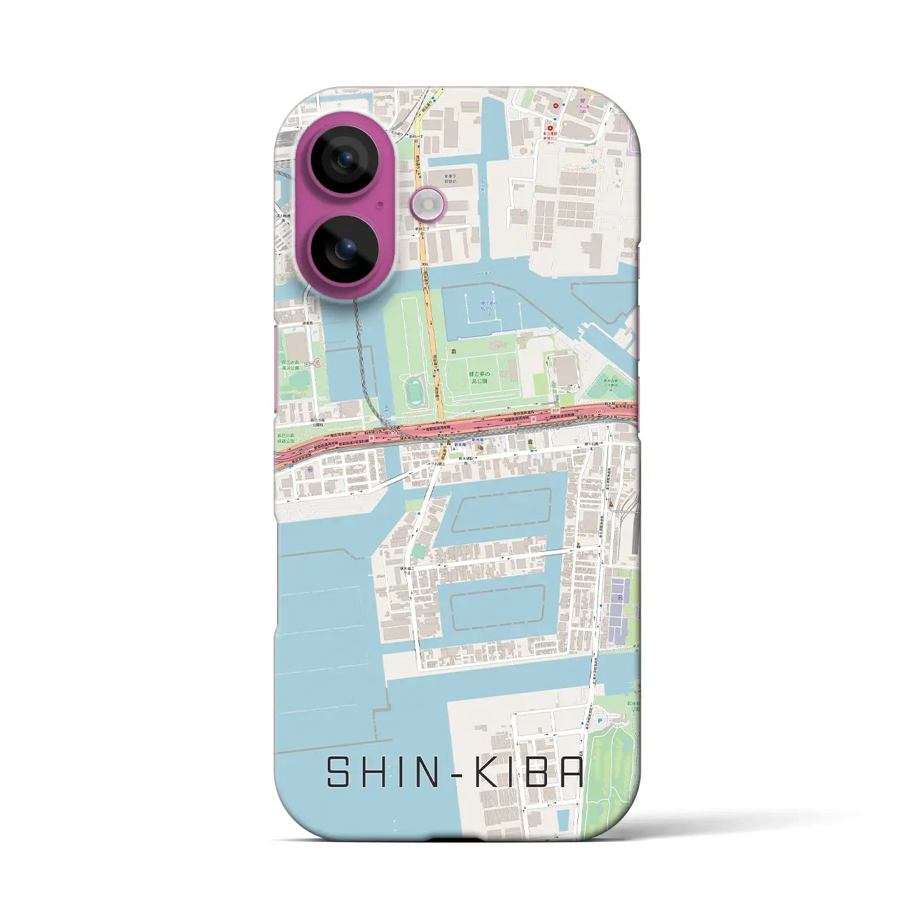 【新木場(東京都)】地図柄iPhoneケース(バックカバータイプ)