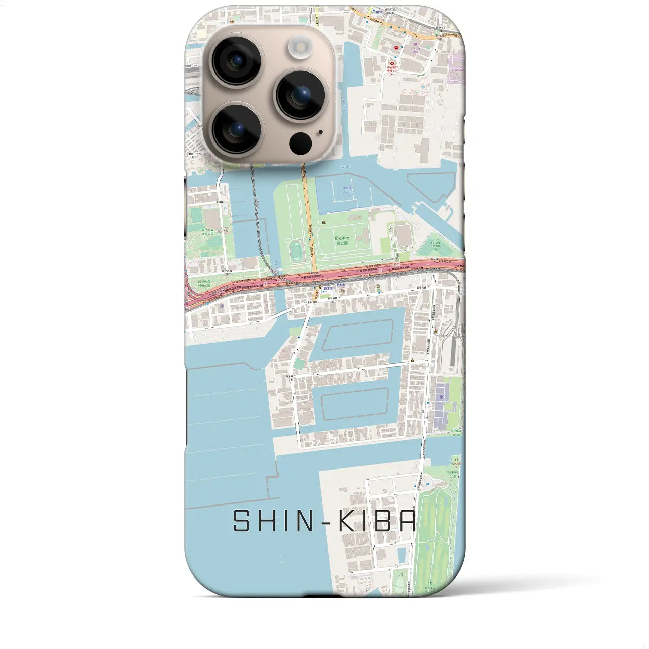 【新木場(東京都)】地図柄iPhoneケース(バックカバータイプ)