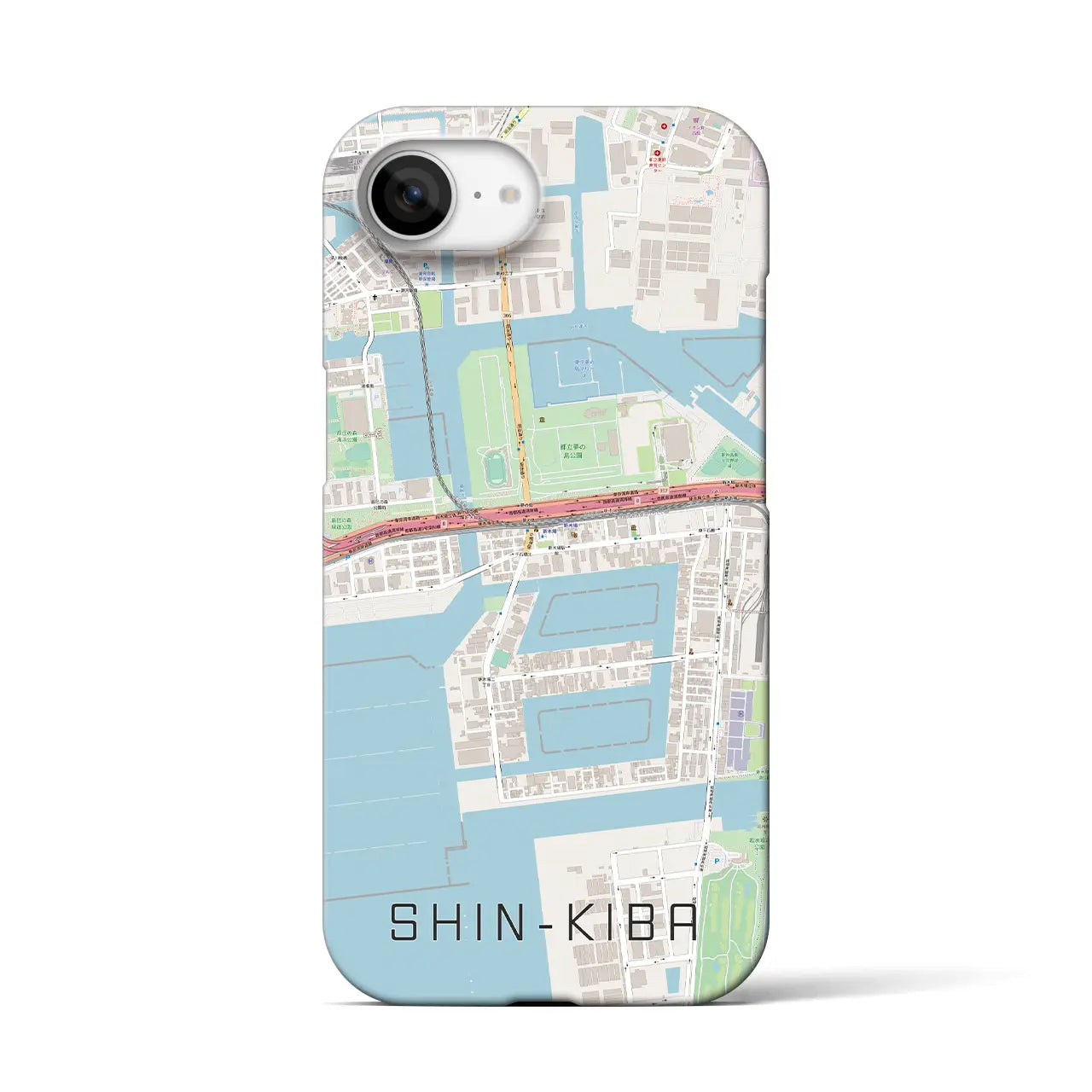 【新木場(東京都)】地図柄iPhoneケース(バックカバータイプ)