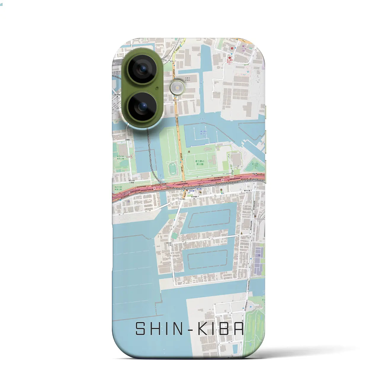 【新木場(東京都)】地図柄iPhoneケース(バックカバータイプ)ナチュラル・iPhone 17 Pro Max 用