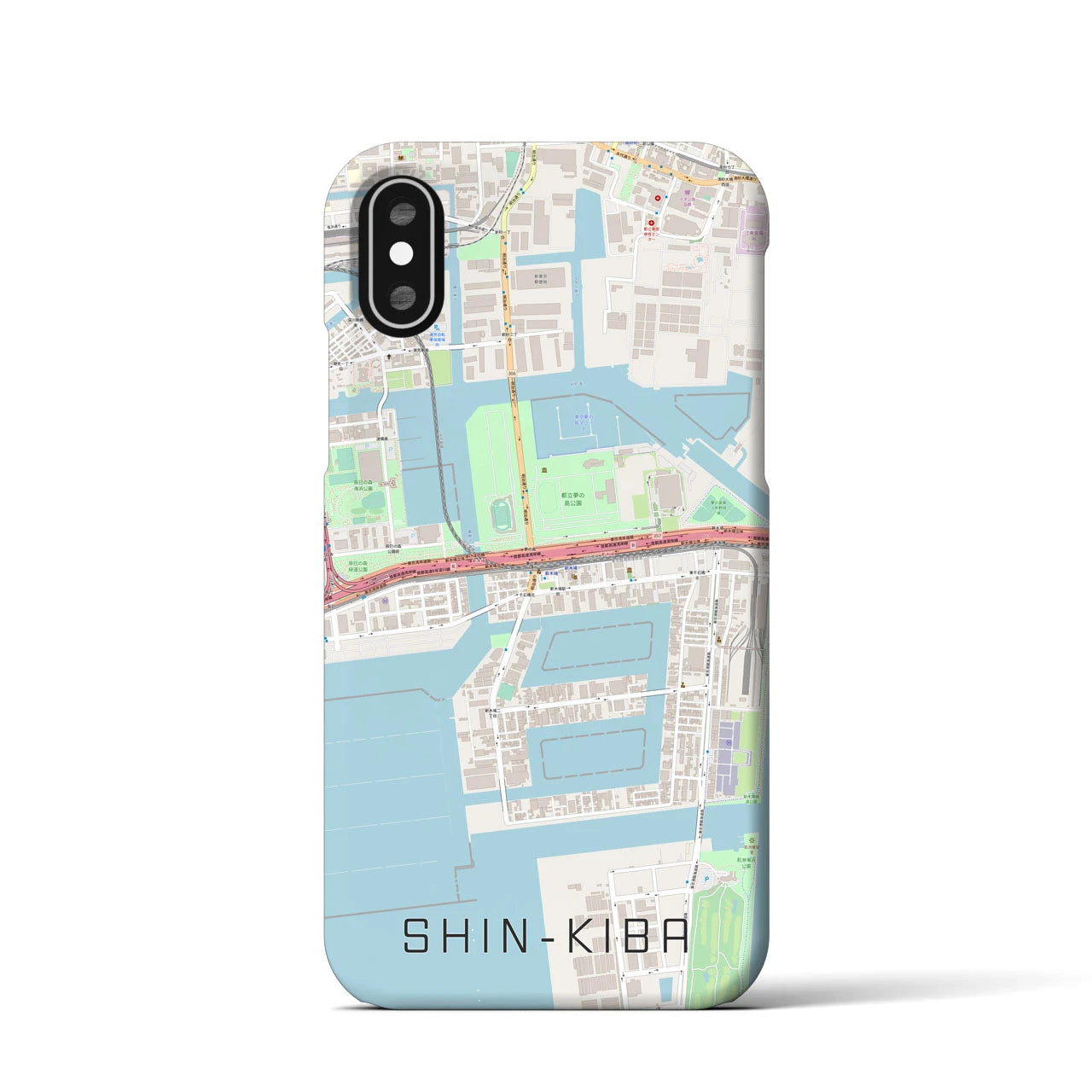 【新木場(東京都)】地図柄iPhoneケース(バックカバータイプ)