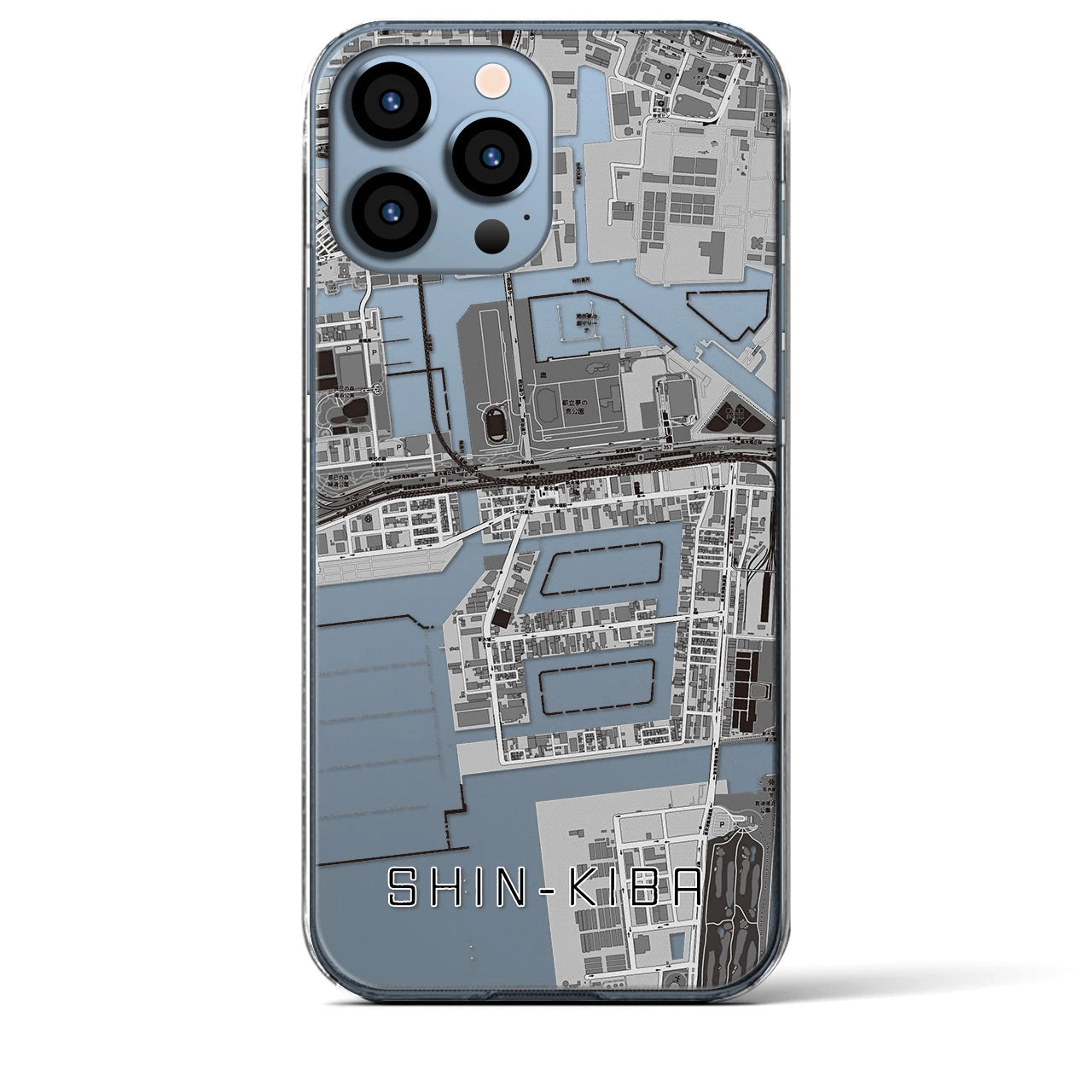 【新木場(東京都)】地図柄iPhoneケース(クリアタイプ)