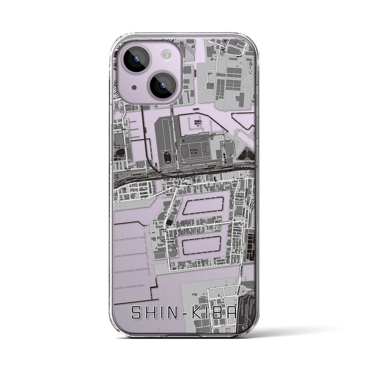 【新木場(東京都)】地図柄iPhoneケース(クリアタイプ)