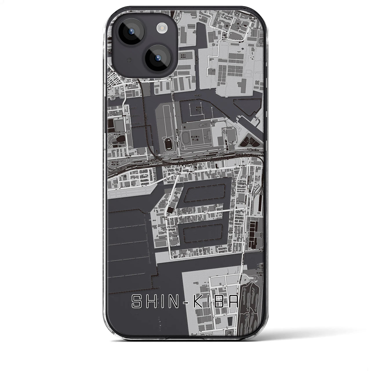 【新木場(東京都)】地図柄iPhoneケース(クリアタイプ)