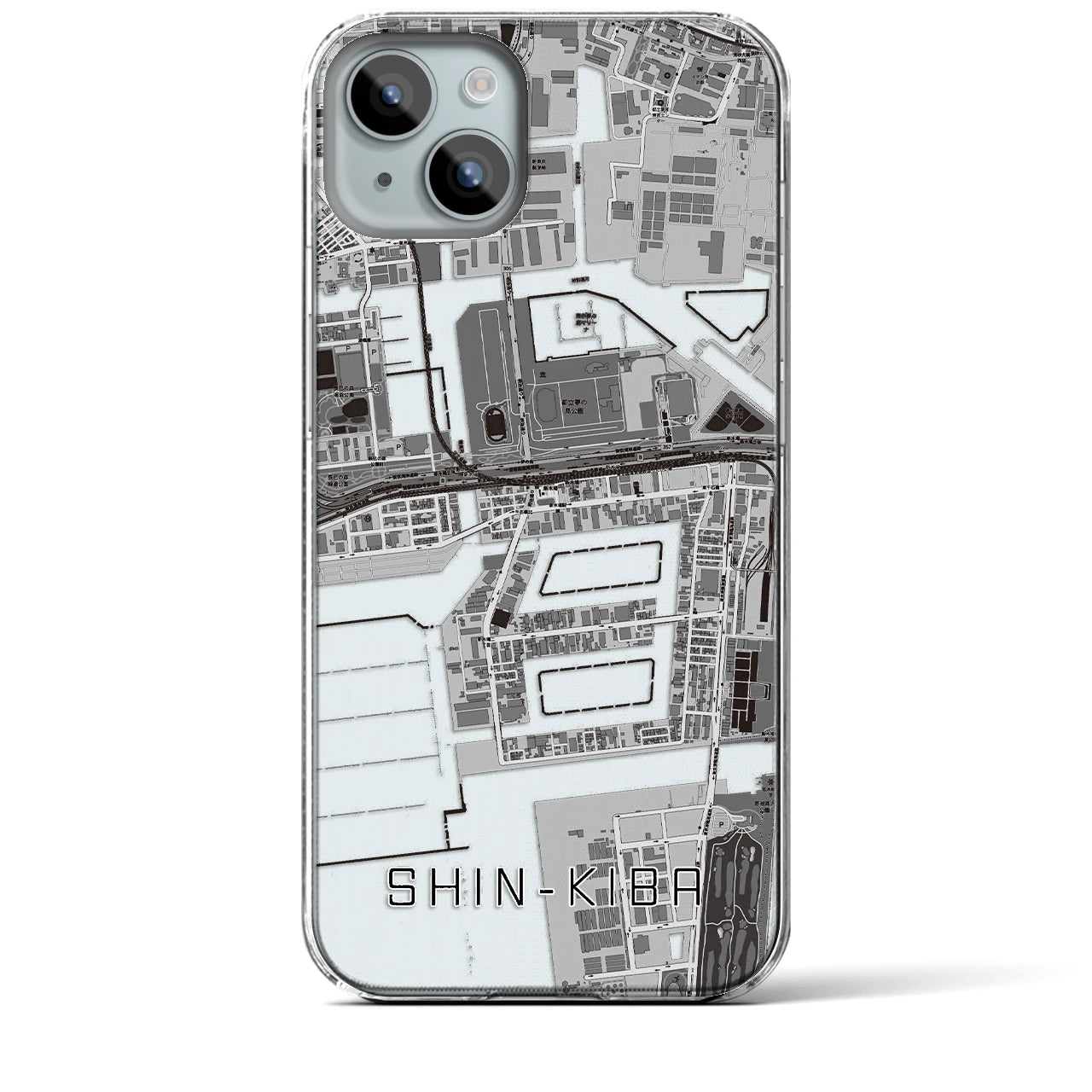 【新木場(東京都)】地図柄iPhoneケース(クリアタイプ)