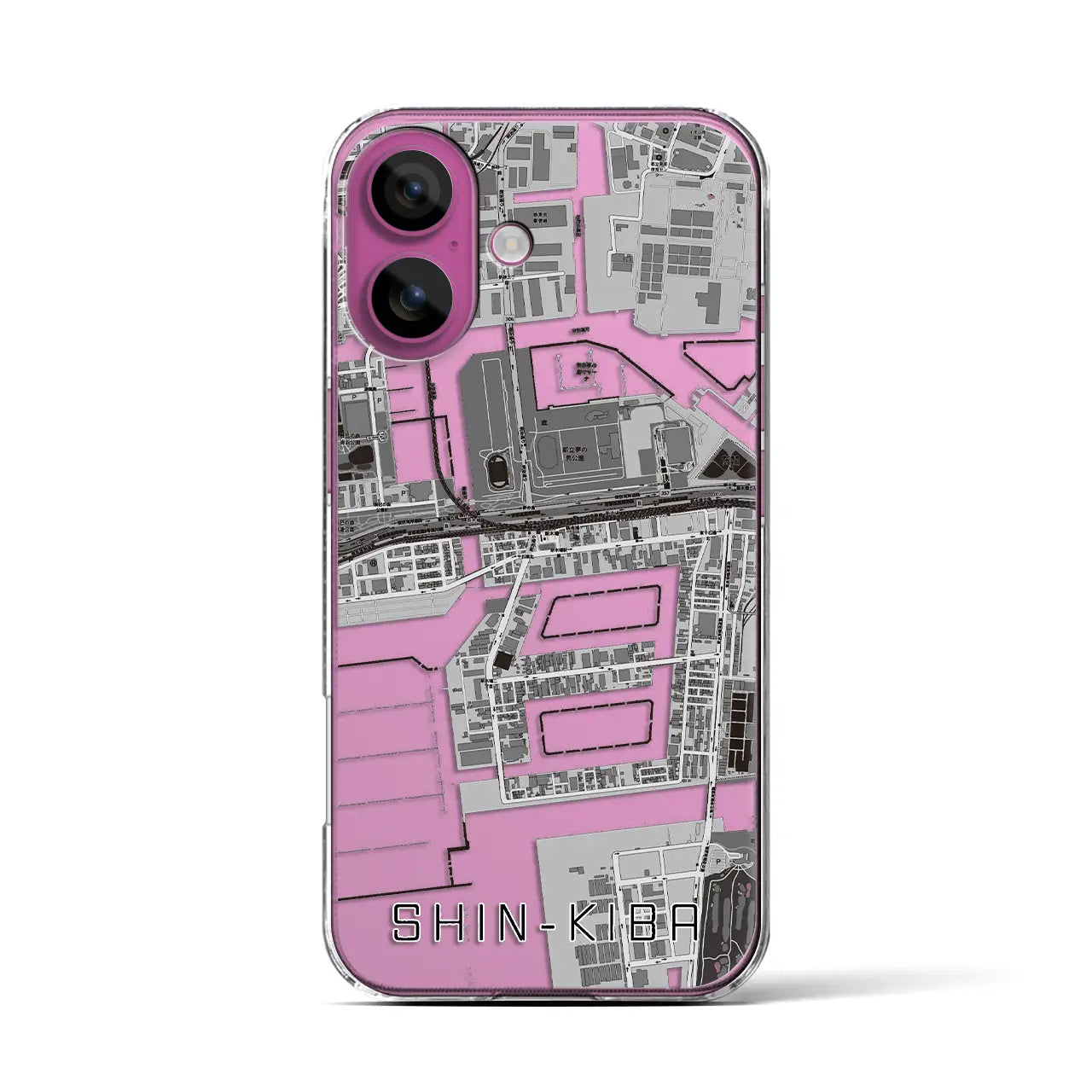 【新木場(東京都)】地図柄iPhoneケース(クリアタイプ)